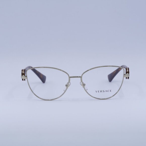 Versace VE1284 1489 Eyeglasses Light Gold 55mm Cat Eye Frame - Picture 2 of 10